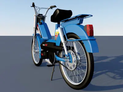 peugeot 103 motorcycle 3D model