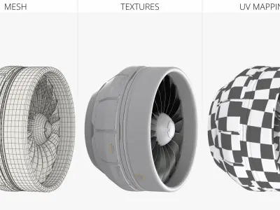  Thrust Fan Engine Unit White 