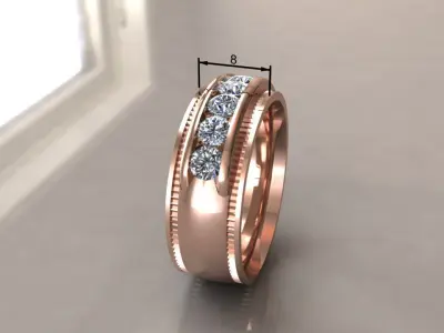 Ring diamond Free 3D model by huyhuylui03021990
