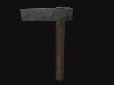 Medieval Hammer V04 Low-poly 3D model