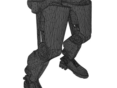 Futuristic Cybernetic Leg 3D Model 3D model