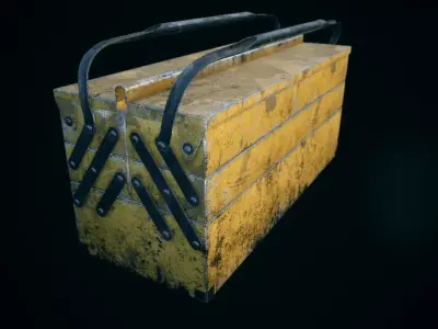 Toolbox sandbox Low-poly 3D model