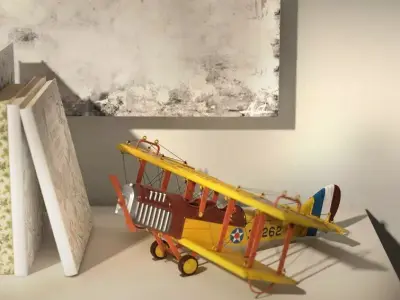 1918 Curtiss JN-4 Model Plane 3D model buy