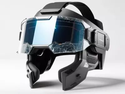 HighTech Visor with Cracked HUD 3D model