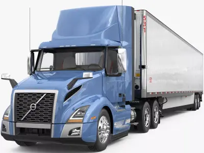 VOLVO VNL 300 With Trailer  3D model
