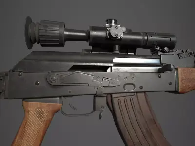 AK 47 Low-poly 3D model order