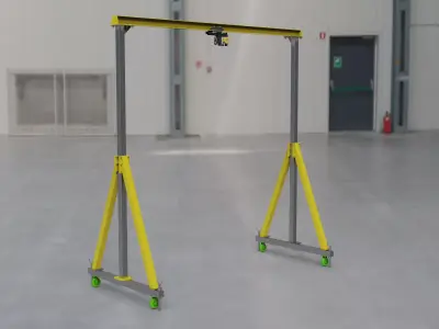 Crane gate lift machine ferrum 3D model