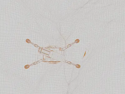 project spider robot Low-poly 3D model