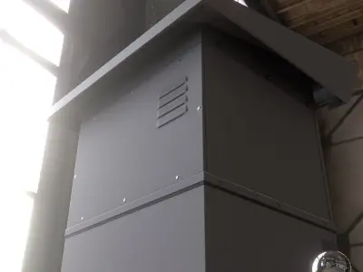 Electrical Control Box 3  Low-poly 3D model