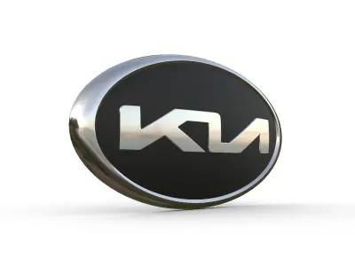 kia logo 3D model by 3dlogoman