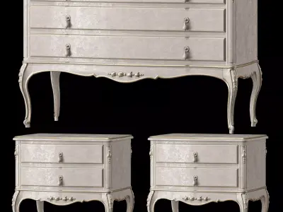 silvano grifoni nightstand  and dresser art 3650 3D model