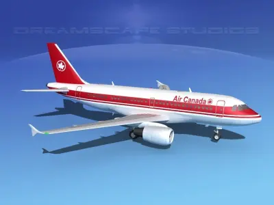 Airbus A319 Air Canada 1 3D model