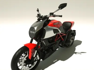 Ducati Diavel Dark 2015 1200CC 3D model