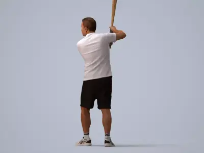 00566Omar004 - Adult Middle Eastern man exercising in summer 3D model