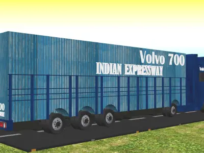 Indian Truck Model 4 Low-poly 3D model