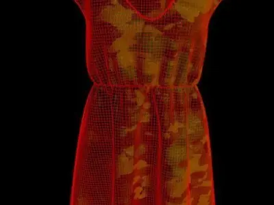 women military dress 3D model