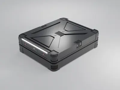 Sci-Fi Crate 6 Low-poly 3D model