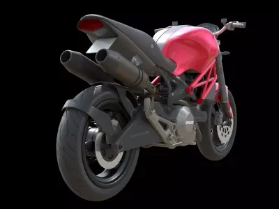 Ducati Monster Low-poly 3D model