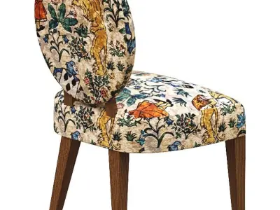 Dining Chair Low-poly 3D model