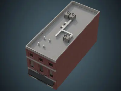 Building 27 Low-poly 3D model
