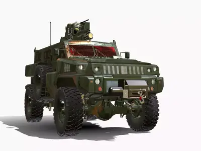 mrap 4x4  Low-poly 3D model