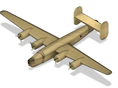 Consolidated B-24 Liberator 3D print model