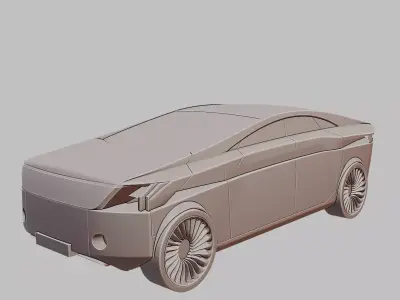 Sport Coupe Four Door Performance Sedan 3D Printable 3D print model