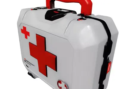 Futuristic Med Kit Dented 3D Model 3D model