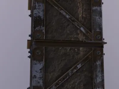 Crane Pillar Low-poly 3D model