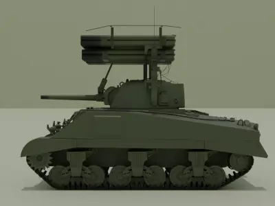 M4 Sherman tank - Collection Low-poly 3D model