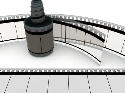 Motion Picture Film Roll 3D model