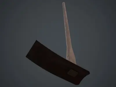 Hoe 2C Low-poly 3D model