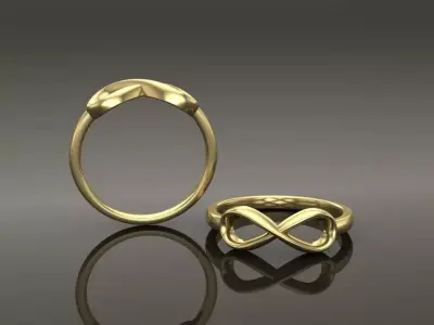 Infinity Band Ring Mix Size 3D print model