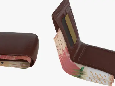 HongKong 1000 Dollar Wallet Money Purse 3D model