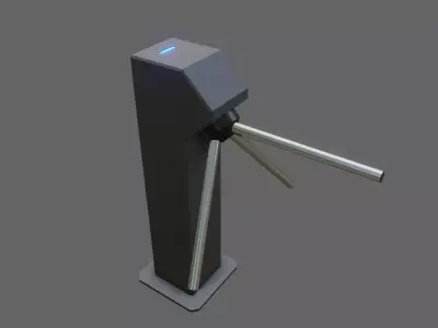 Ticket Gate Access Control - Catraca de Acesso Low-poly 3D model