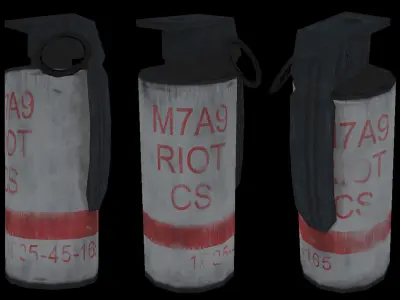 smoke Grenade Free low-poly 3D model purchase