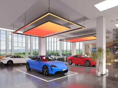4S car dealership  3D model