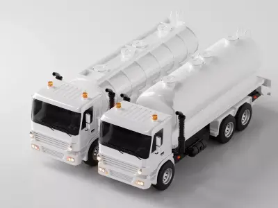 Tanker Truck  Low-poly 3D model