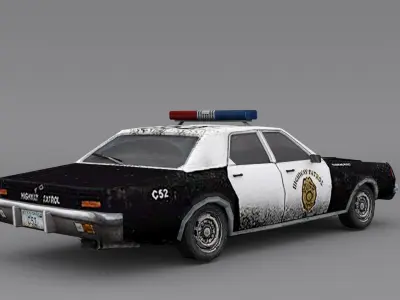 Low ploy Police Car Low-poly 3D model