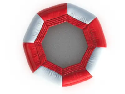 Modular inflatable water park TRAMPOLINE Low-poly 3D model