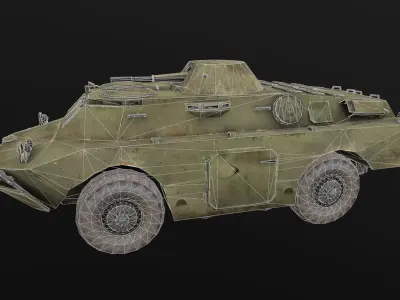 BRDM-2 Low-poly 3D model