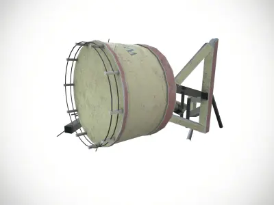 Destroy Water Tank Low-poly 3D model