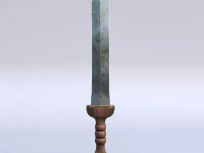 Roman sword Low-poly 3D model
