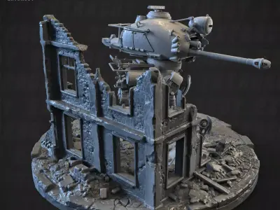 Chicken Panzer Recon Static Set 32mm 3D print model