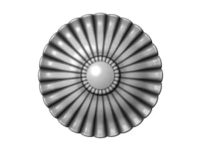 Round antique rosette 3D print model