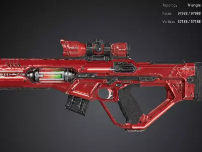 Red Rifle 3D model purchase