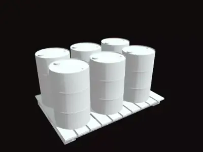 Oil or petrol drums 3D model