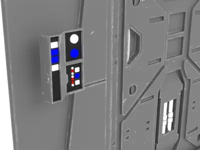 Profundities door 1-6 scale Hottoys 3D print model
