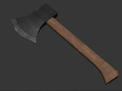 Hatchet axe Low-poly 3D model purchase