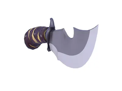 New Big Hunting Knife - LowPoly 3d Model Low-poly 3D model